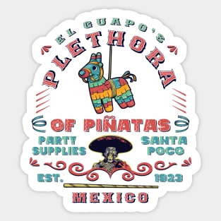 El Guapo's Plethora Of Piñatas Party Supplies Lts Sticker